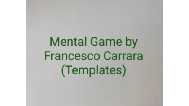 Mental Game by Francesco Carrara (Templates) -