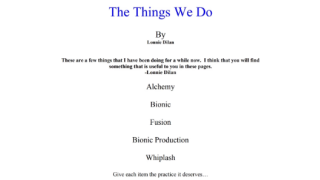 The Thing We Do by Lonnie Dilan