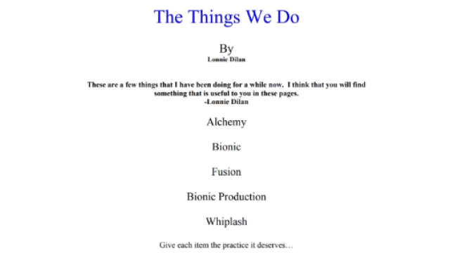 The Thing We Do by Lonnie Dilan -