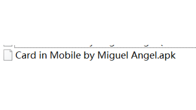 Card In Mobile (App For Android) by Miguel Angel