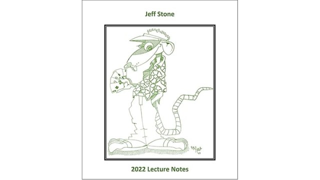 Jeff StoneS 2022 Lecture Notes by Pre-Sale: Jeff Stone