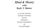 Mind And Money by Rudy Hunter