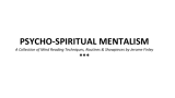 Psycho-Spiritual Mentalism by Jerome Finley