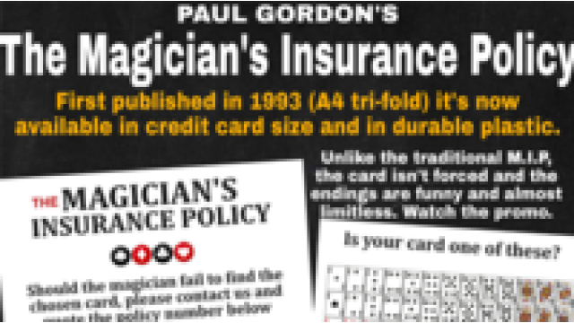 The Magicians Insurance Policy by Paul Gordon