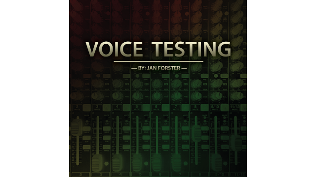 Voice Testing by Jan Forster