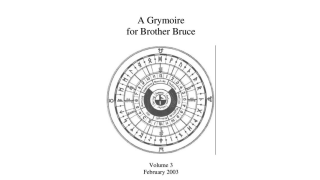 Bruce Barnett - The Grymoire For Brother Bruce Volume 3