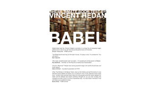 Babel Book Test by Vincent Hedan